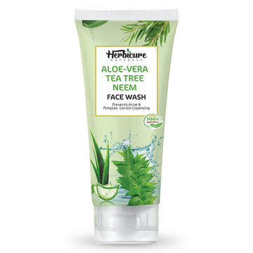 washing face with aloe vera plant Aloe Vera, Neem & Tea Tree Facewash – Herbicure Naturals